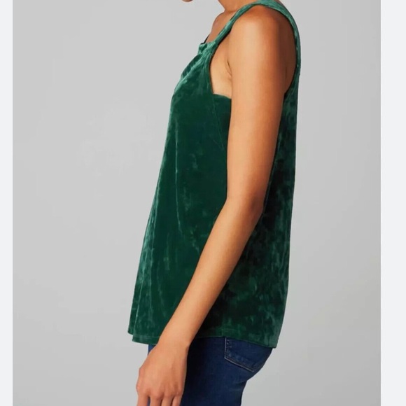 J JILL Emerald Green Velvet Tank Top - Picture 2 of 7